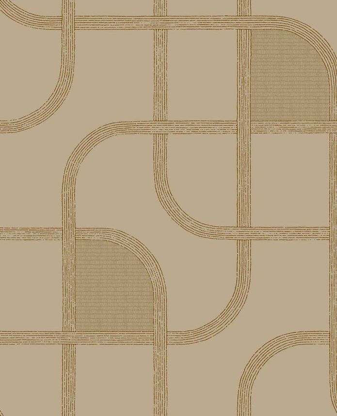 Geometrikus tapéta, barna, csíkos, 363264, Calm Crafted, Eijffinger