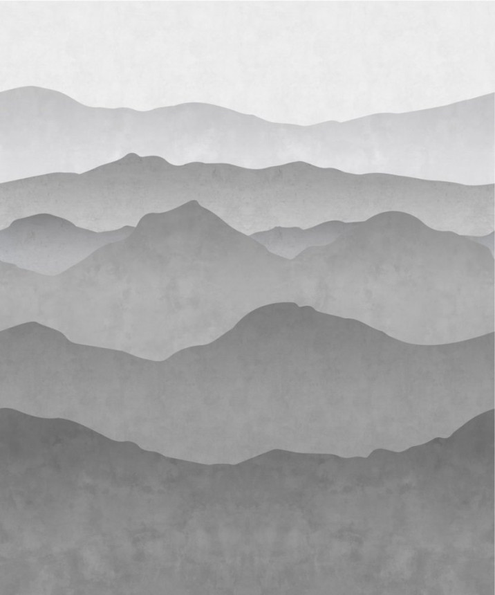 Vlies fotótapéta, Fekete -fehér hegyi táj 158939, 250x300cm, Black & White, Esta