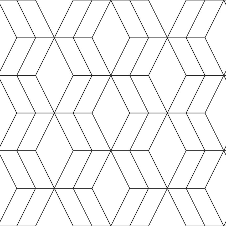 Fekete-fehér geometriai vlies tapéta 139149, Black & White, Esta