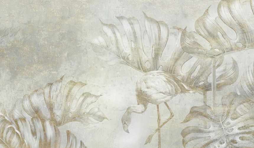 Egyedi méretű fotótapéta, Festmény, flamingó, levelek, 10246, Vavex