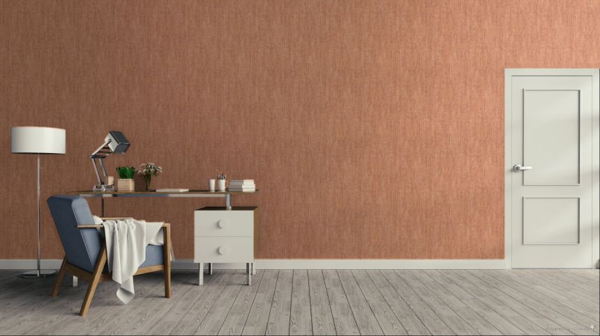 Durva szövethatású tapéta, narancsos rózsaszín, RE521026, Renaissance, Design ID