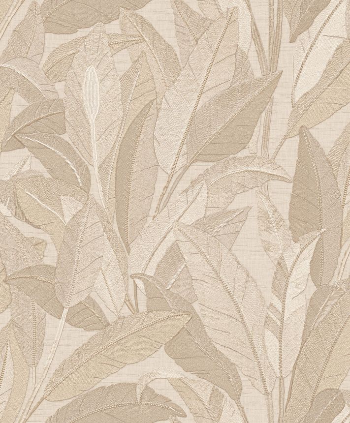 Levélmintás tapéta, vörösesbarna, barna, RE521052, Renaissance, Design ID