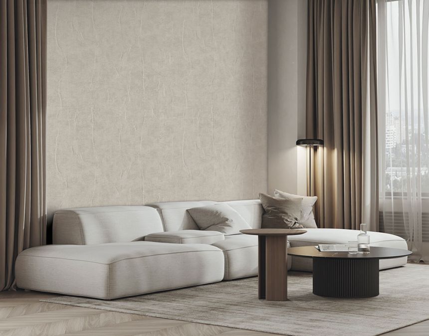 Kőhatású tapéta, krémszínű, RE521082, Renaissance, Design ID