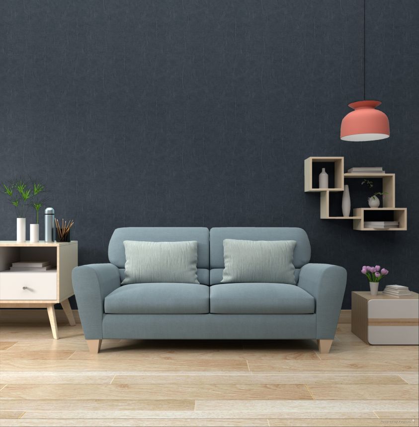 Kőhatású tapéta, sötétkék, RE521086, Renaissance, Design ID