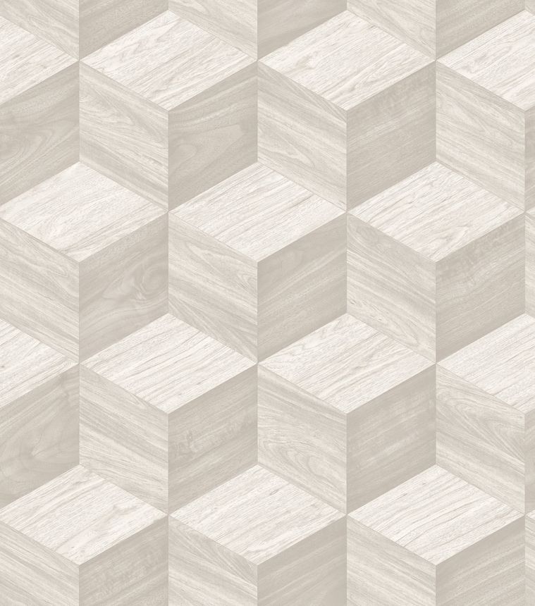 3D fahatású tapéta, világos bézses szürke, RE521091, Renaissance, Design ID