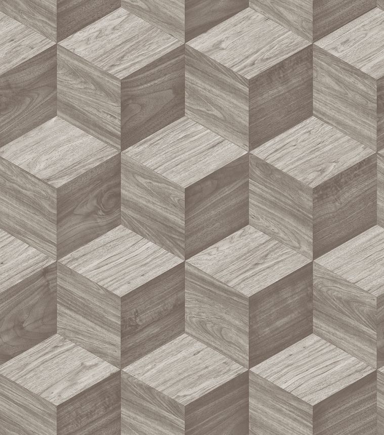 3D fahatású tapéta, szürke, RE521092, Renaissance, Design ID