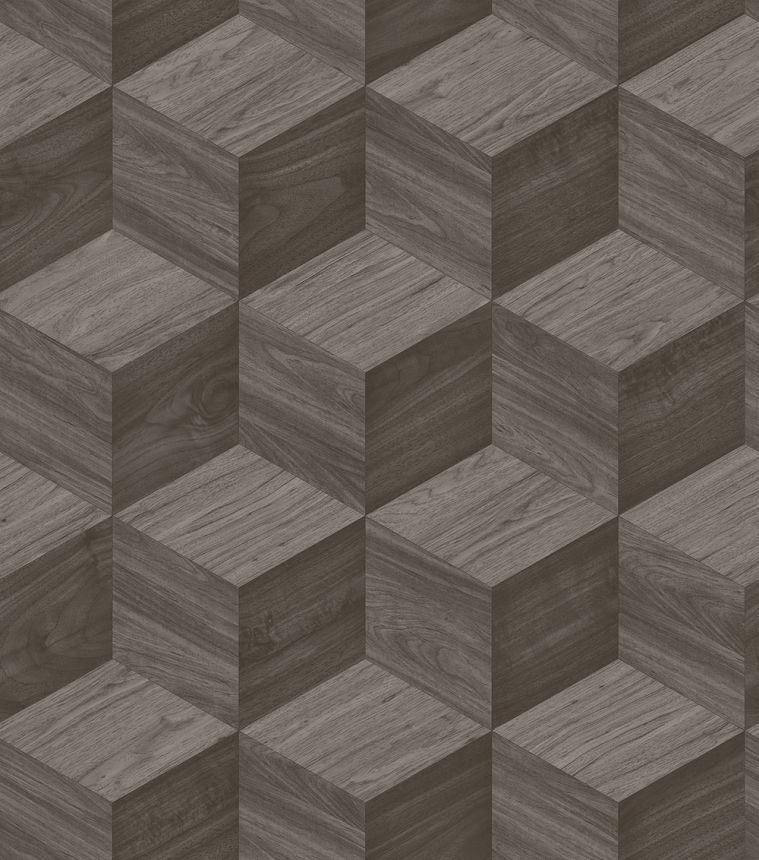 3D fahatású tapéta, sötétszürke, RE521093, Renaissance, Design ID