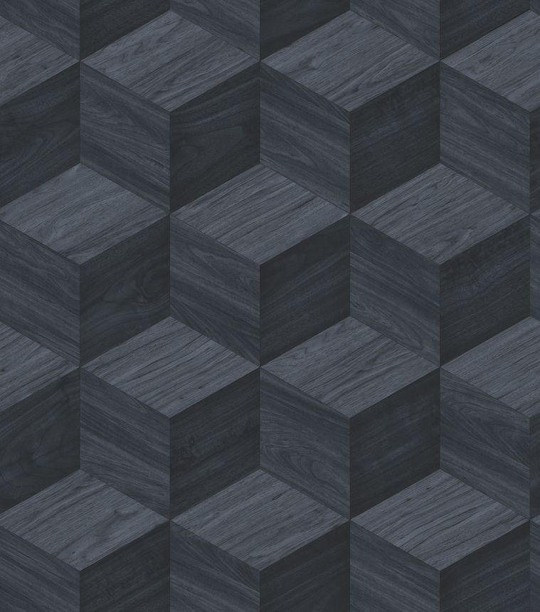 3D fahatású tapéta, sötétkék, RE521095, Renaissance, Design ID