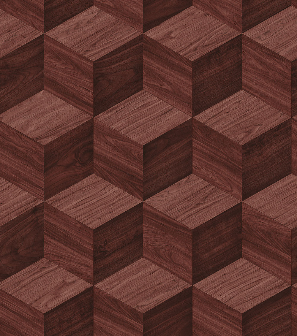 3D fahatású tapéta, vörösesbarna, RE521096, Renaissance, Design ID
