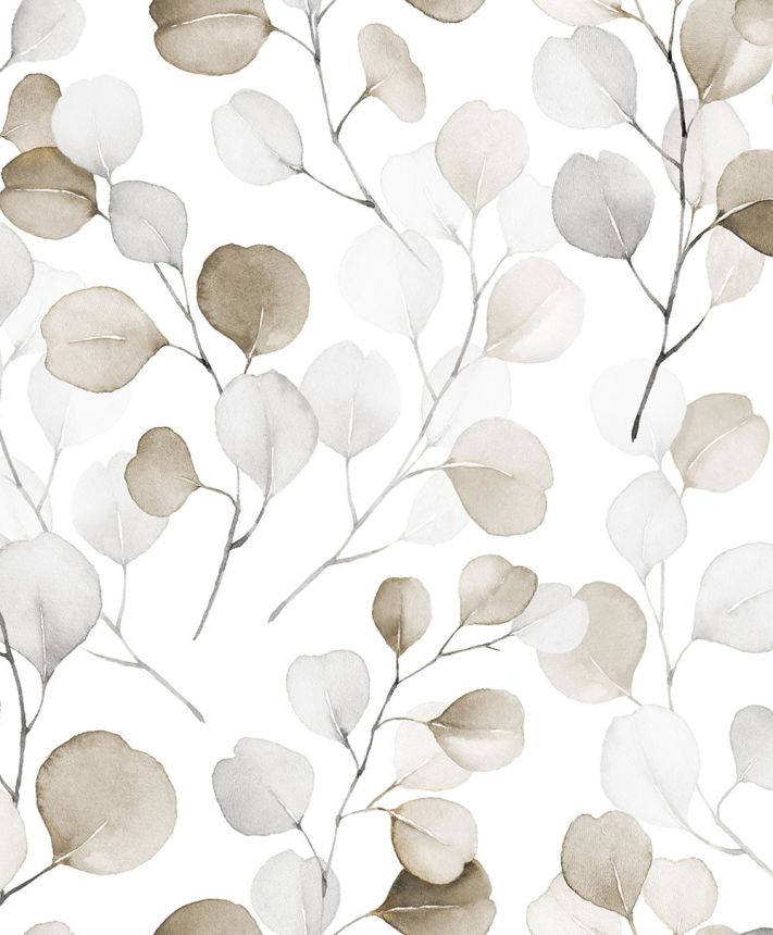 Vlies tapéta, zöld, fehér, Levelek, S 47423, Wohndesign 2026, Marburg
