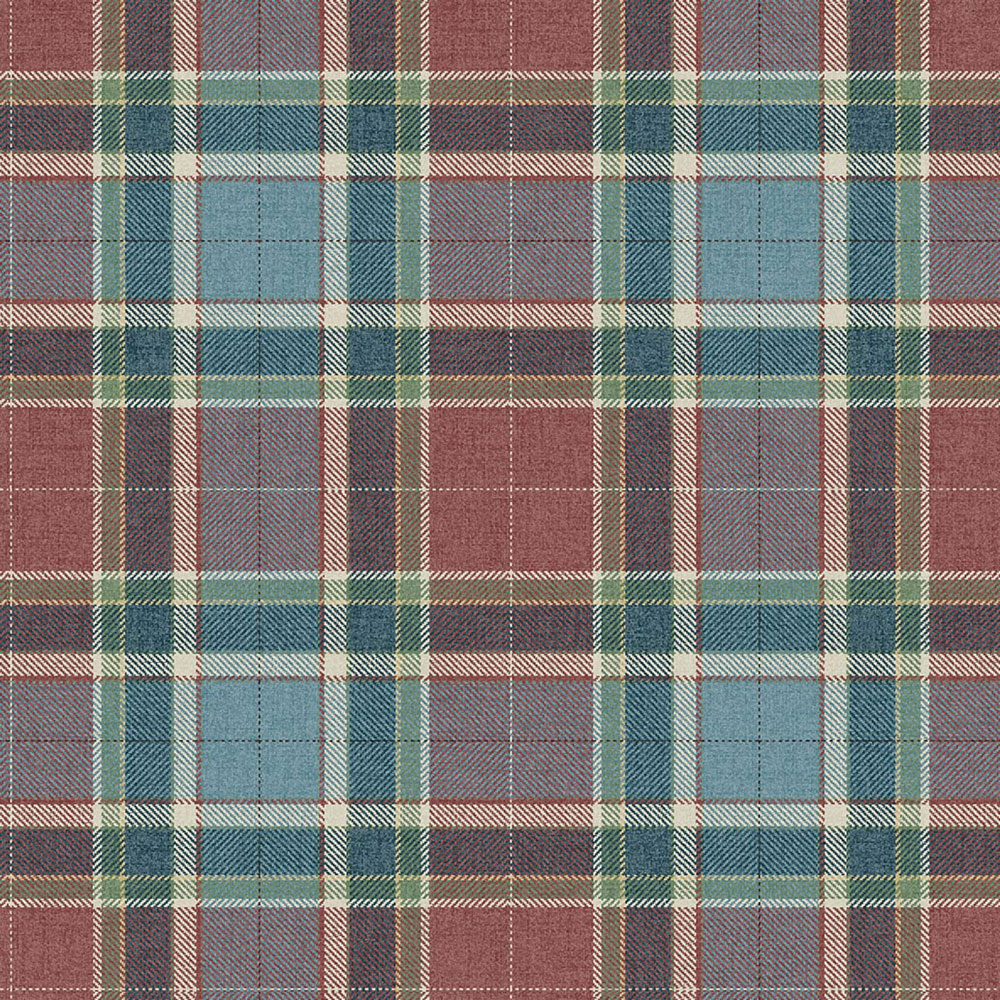 Stirling tapéta, kék, piros, CA10401, Carl Robinson Edition 24 The Highlands