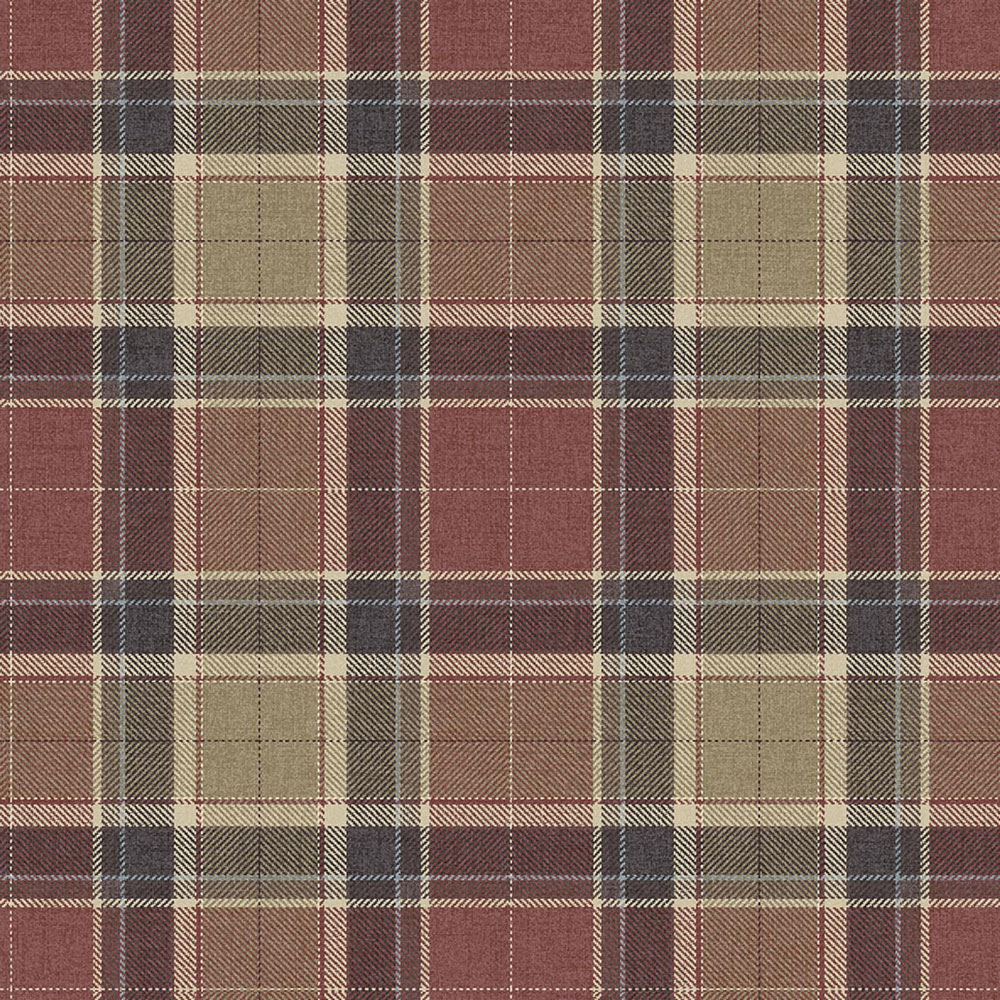 Stirling tapéta, piros, bézs, CA10411, Carl Robinson Edition 24 The Highlands