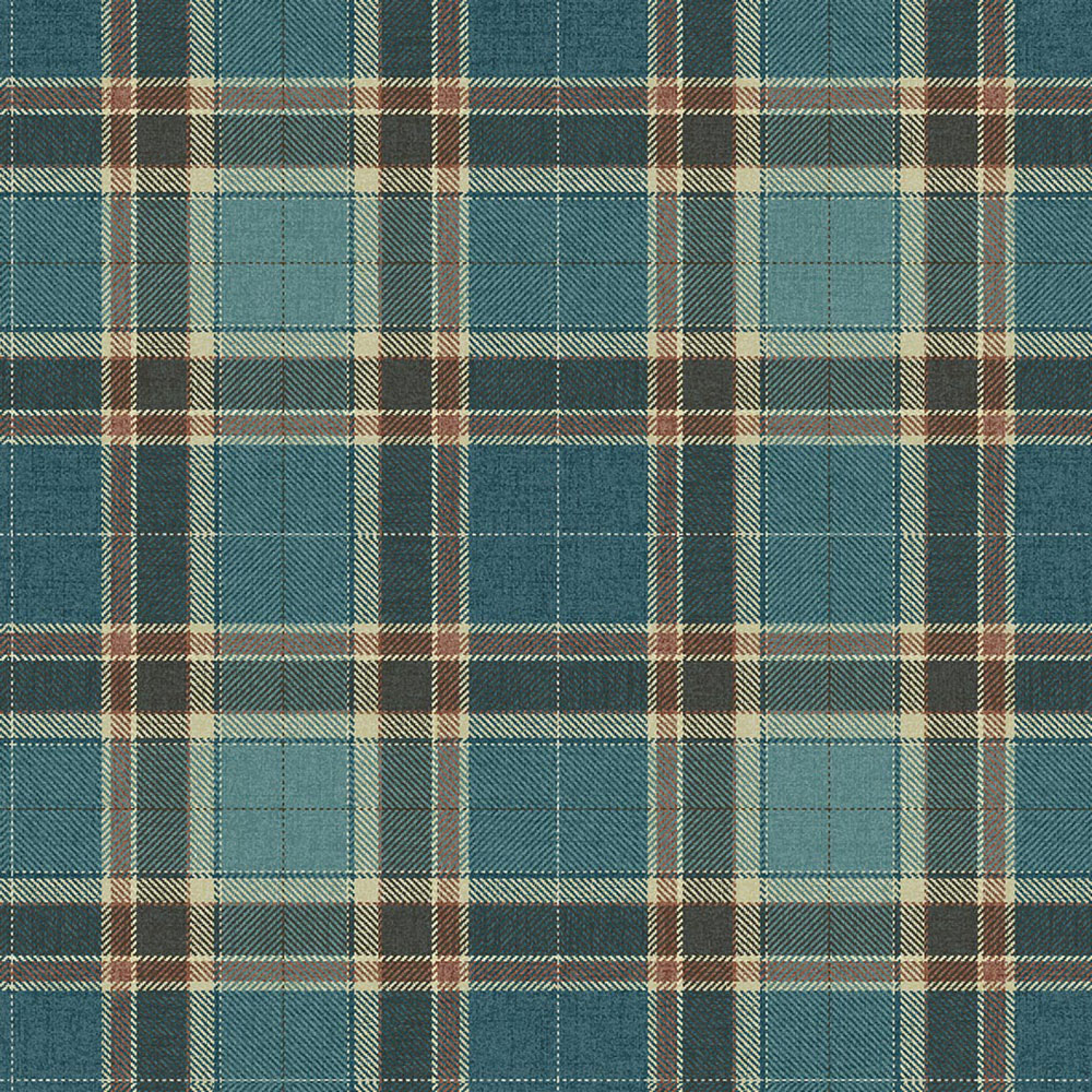 Stirling tapéta, kék, piros, CA10412, Carl Robinson Edition 24 The Highlands