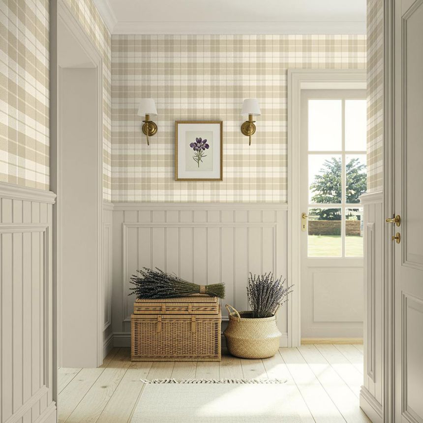 Melrose tapéta, krém-bézs színű, CA10507, Carl Robinson Edition 24 The Highlands
