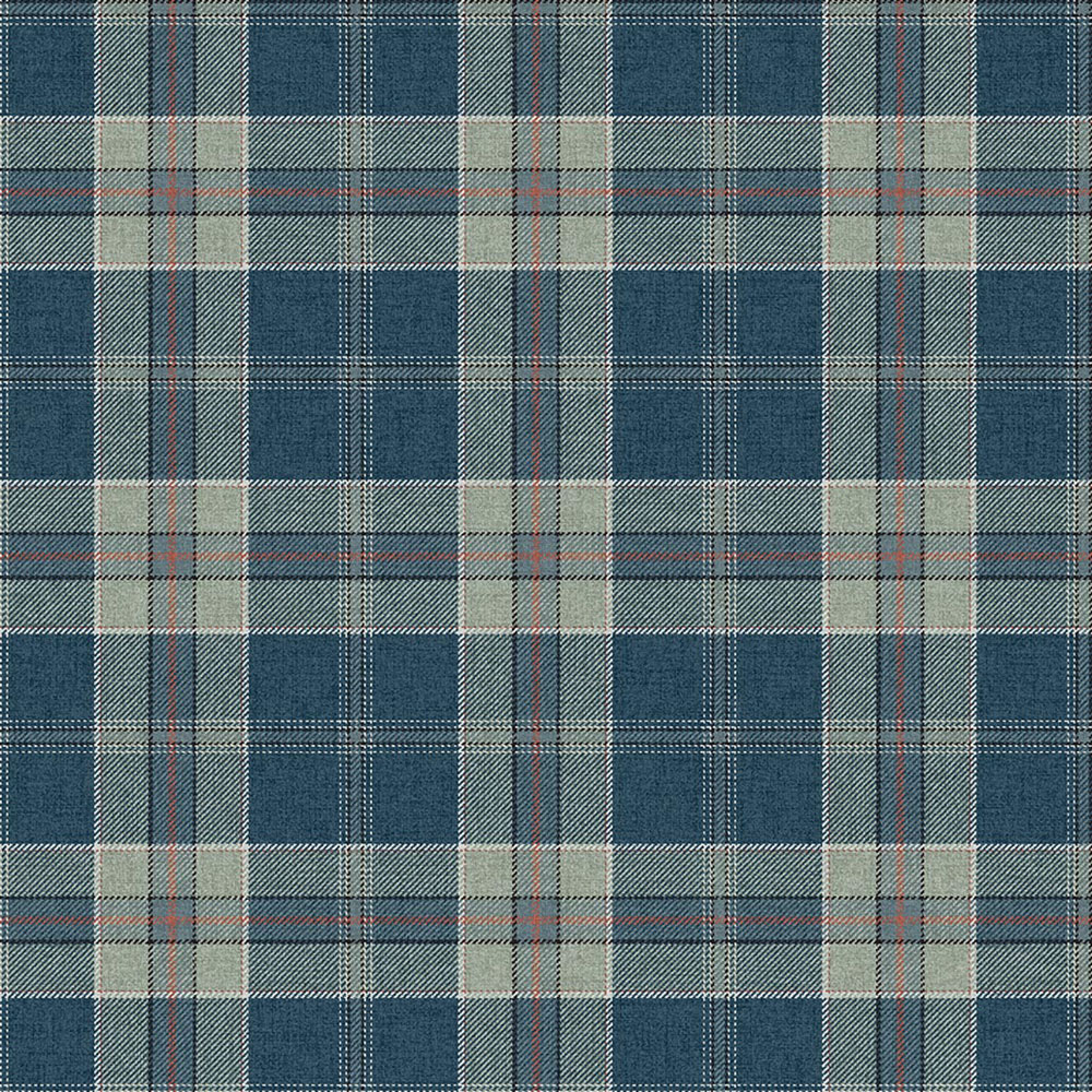 Inveraray tapéta, kék, szürke-zöld, CA10902, Carl Robinson Edition 24 The Highlands