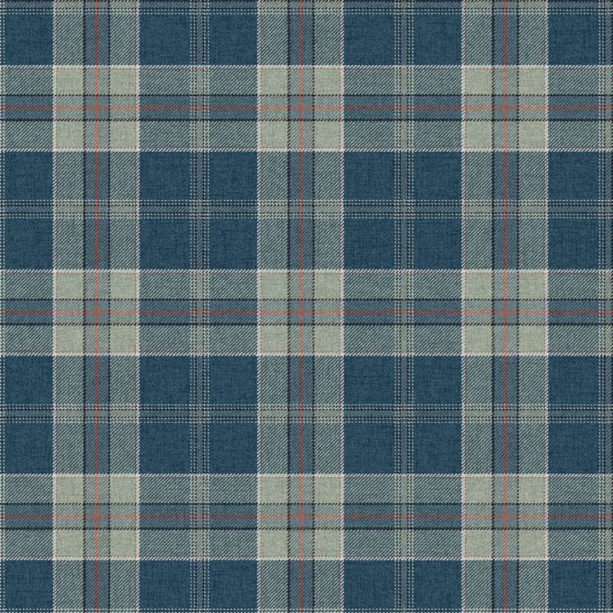 Inveraray tapéta, kék, szürke-zöld, CA10902, Carl Robinson Edition 24 The Highlands