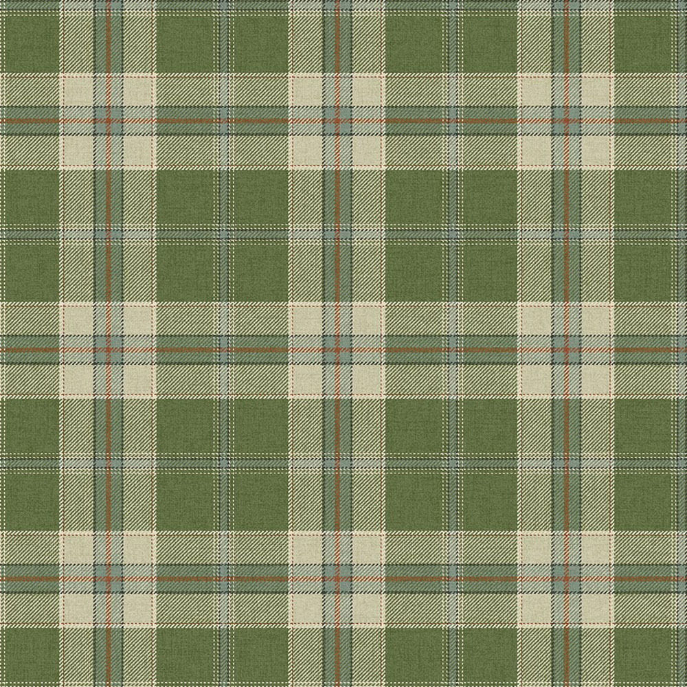 Inveraray tapéta, zöld, bézs, CA10904, Carl Robinson Edition 24 The Highlands