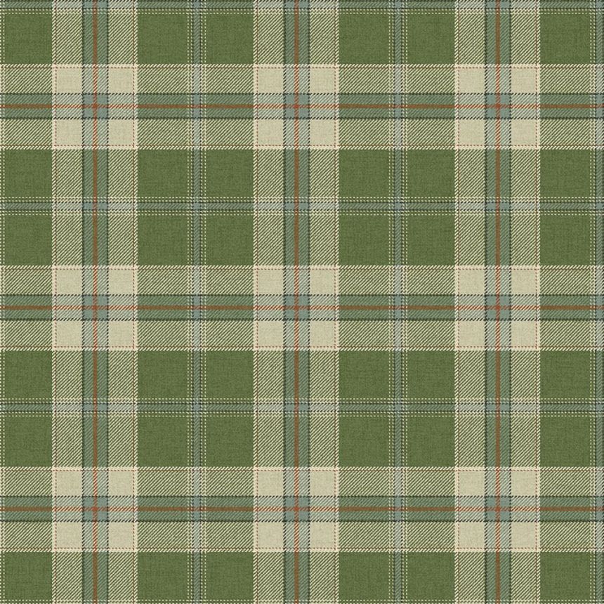 Inveraray tapéta, zöld, bézs, CA10904, Carl Robinson Edition 24 The Highlands