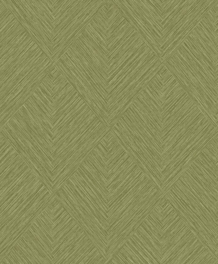 Vlies tapéta, zöld, geometrikus, PW3007, Precious Weaves, Grandeco   KIBONTOTT