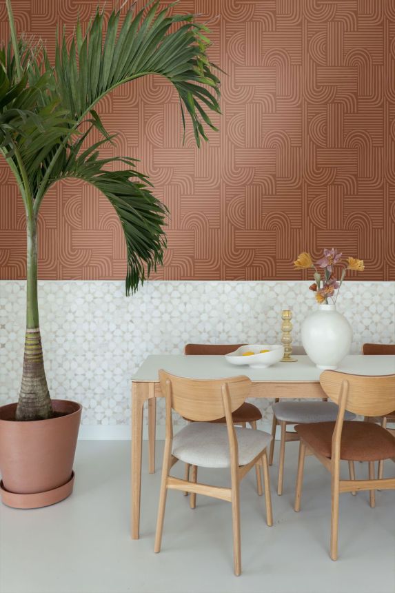 Geometrikus tapéta, barna, 139938, Color Pop, Esta Home
