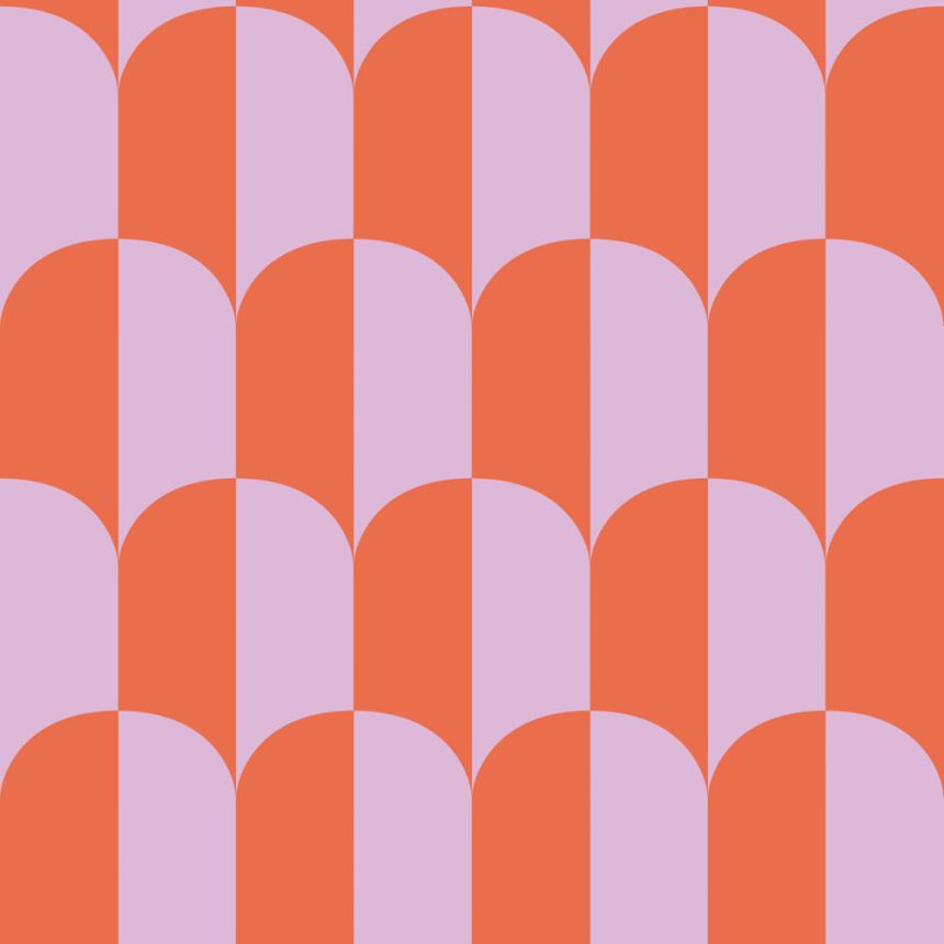 Art Deco mintás tapéta, rózsaszín, piros, 139982, Color Pop, Esta Home