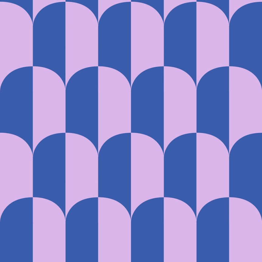 Art Deco mintás tapéta, kék, rózsaszín, 139983, Color Pop, Esta Home