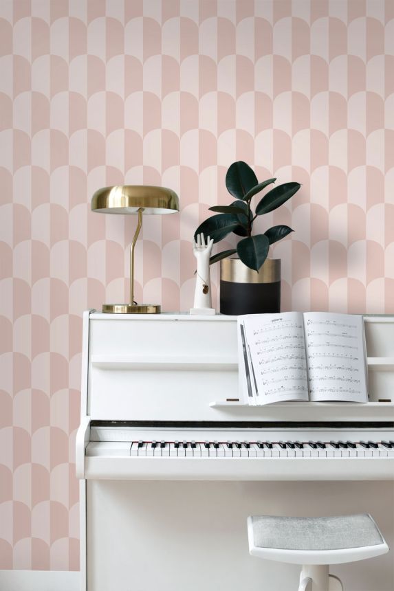Art Deco mintás tapéta, régirózsaszín, 139986, Color Pop, Esta Home