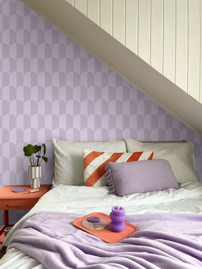 Art Deco mintás tapéta, lila, 139987, Color Pop, Esta Home