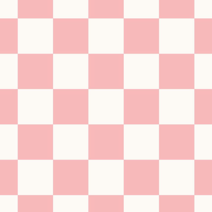 Sakkmezős mintás tapéta, fehér, rózsaszín, 139998, Color Pop, Esta Home