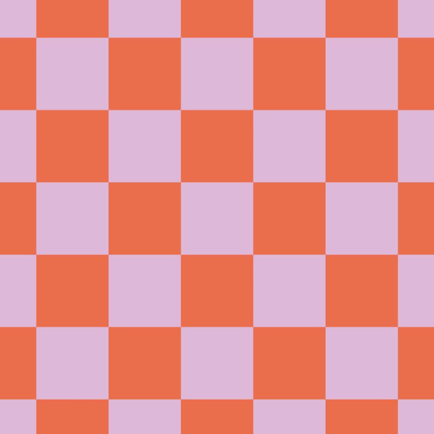 Sakkmezős mintájú tapéta, piros, rózsaszín, 130914, Color Pop, Esta Home