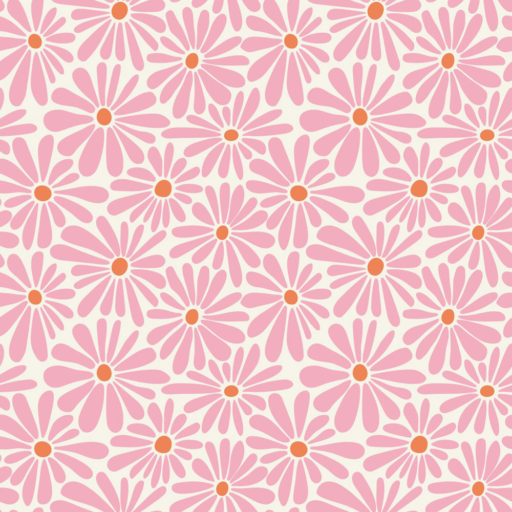 Virágmintás tapéta, rózsaszín, fehér, 131149, Color Pop, Esta Home
