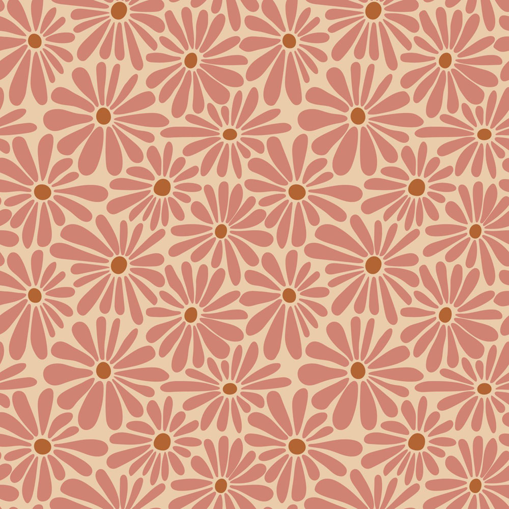 Virágmintás tapéta, rózsaszín, vörös-barna, 131151, Color Pop, Esta Home