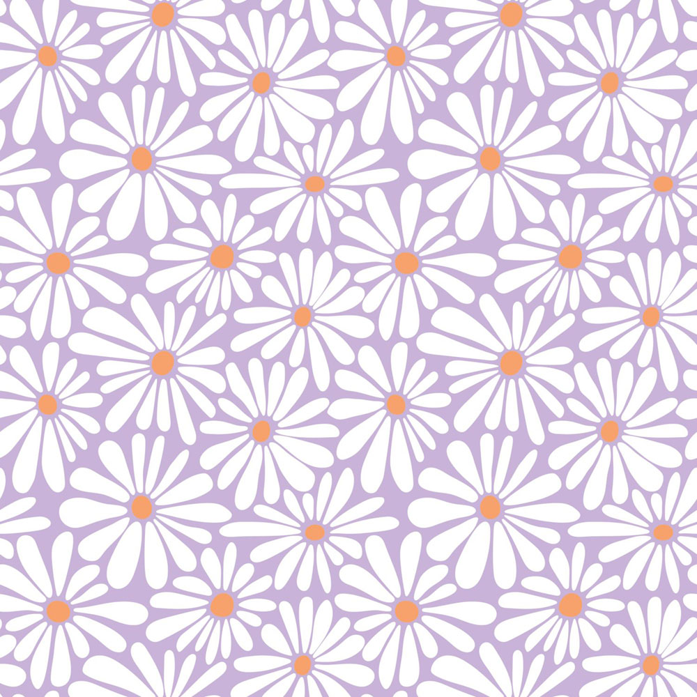 Virágmintás tapéta, fehér, lila, 131153, Color Pop, Esta Home