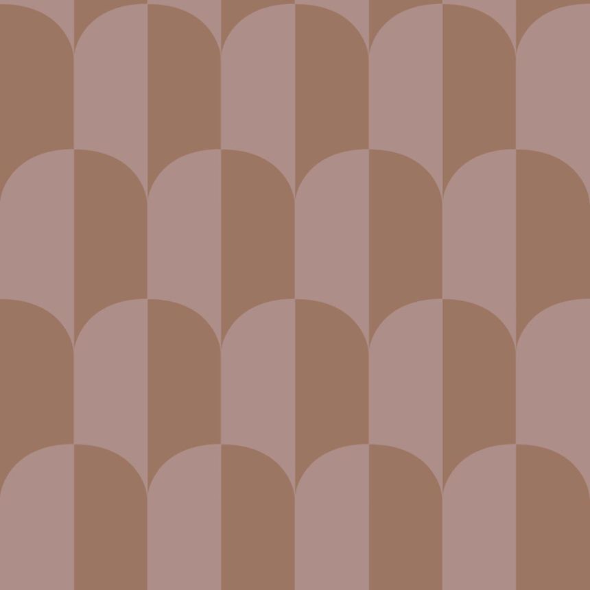 Art Deco mintás tapéta, barna, barna-lila, 131235, Color Pop, Esta Home