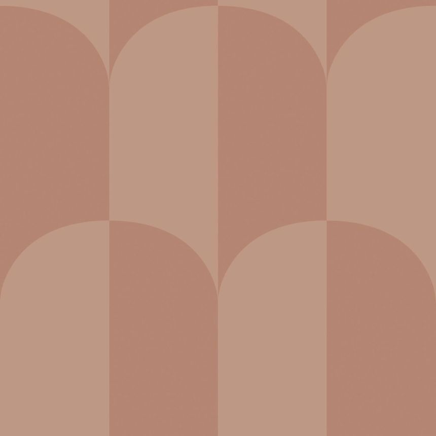 Art Deco mintás tapéta, vörös-barna, barna-rózsaszín, 131238, Color Pop, Esta Home