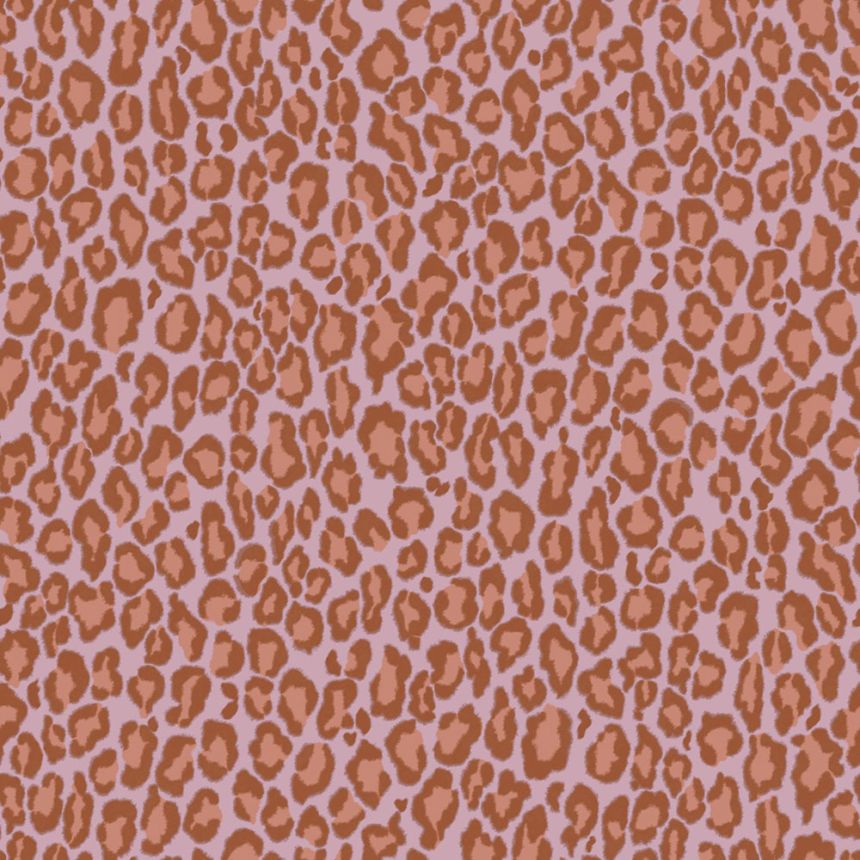 Leopárdmintás tapéta, vörös-barna, rózsaszín, 131402, Color Pop, Esta Home