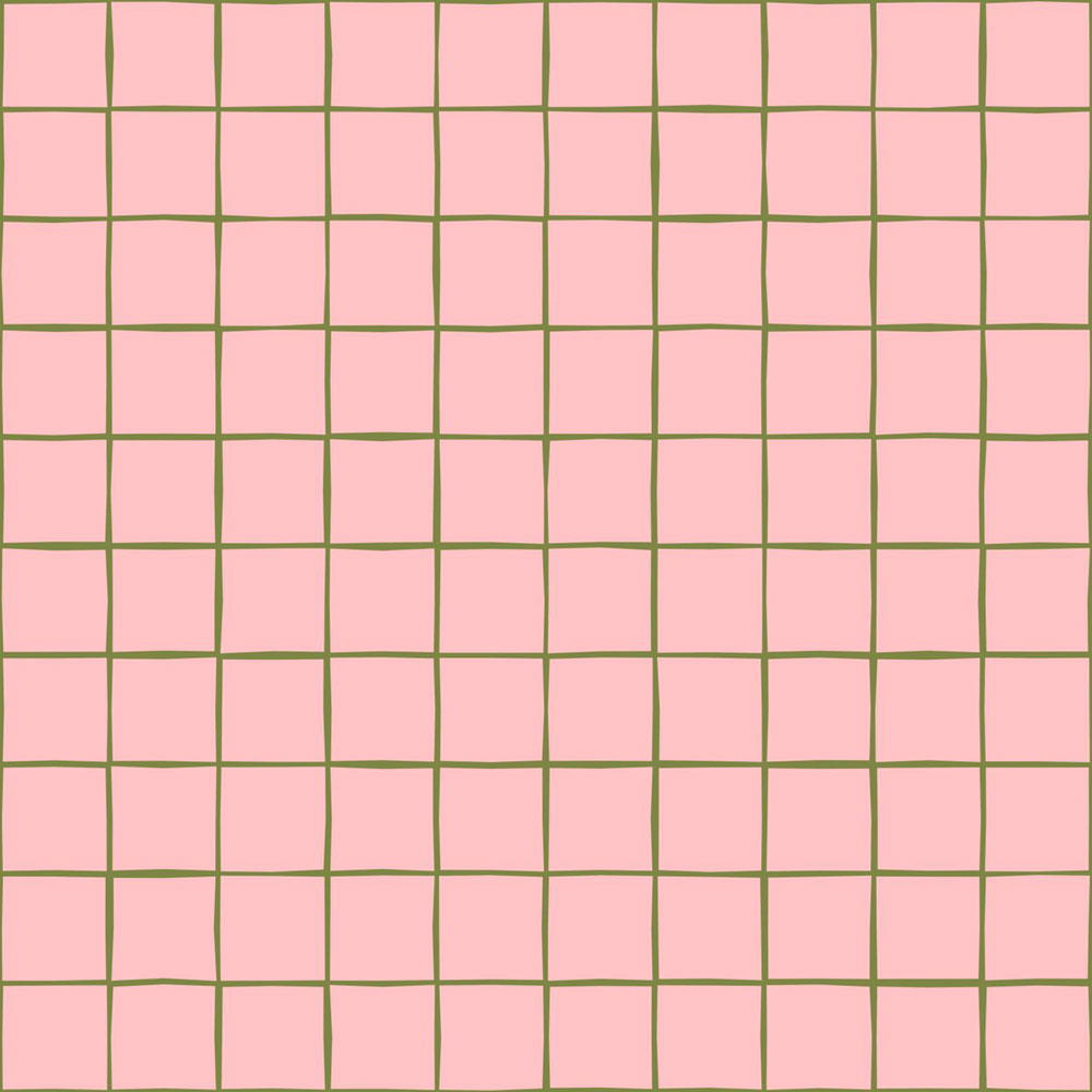 Rácsos tapéta, rózsaszín, zöld, 131594, Color Pop, Esta Home