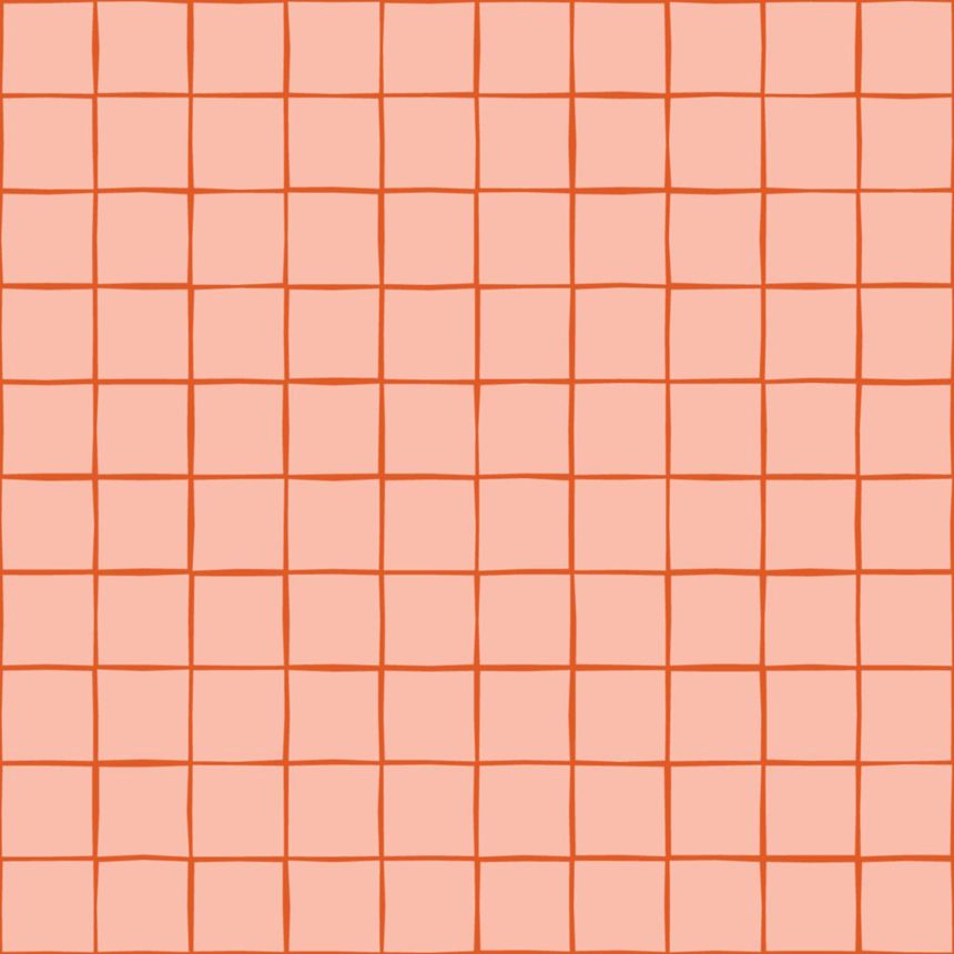 Rácsos tapéta, rózsaszín, piros, 131596, Color Pop, Esta Home