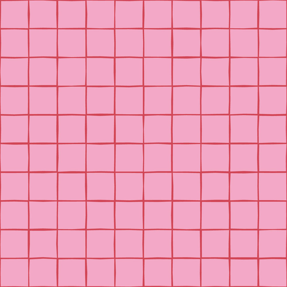 Rácsos tapéta, piros, rózsaszín, 131597, Color Pop, Esta Home