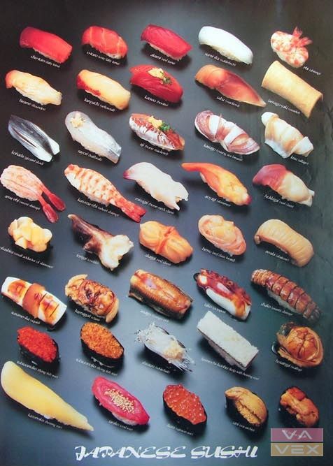 Fali poszter 3051, Sushi,  98 x 68 cm