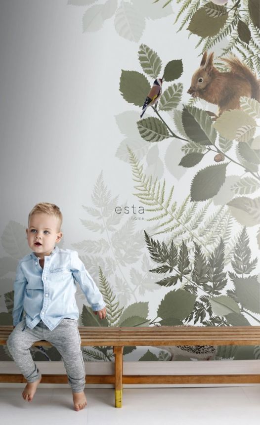 Vlies fali poszter Erdő, erdei állatok 159051, 150 x 279 cm, Forest Friends, Esta