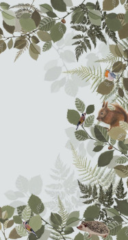 Vlies fali poszter Erdő, erdei állatok 159051, 150 x 279 cm, Forest Friends, Esta