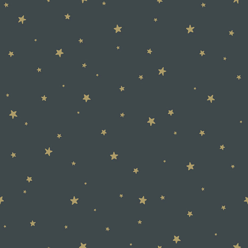 Szürkés-kék vlies tapéta arany csillagokkal 139261, Forest Friends, Esta
