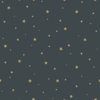 Szürkés-kék vlies tapéta arany csillagokkal 139261, Forest Friends, Esta