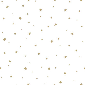 Vlies tapéta fehér, arany csillagokkal 139259, Forest Friends, Esta