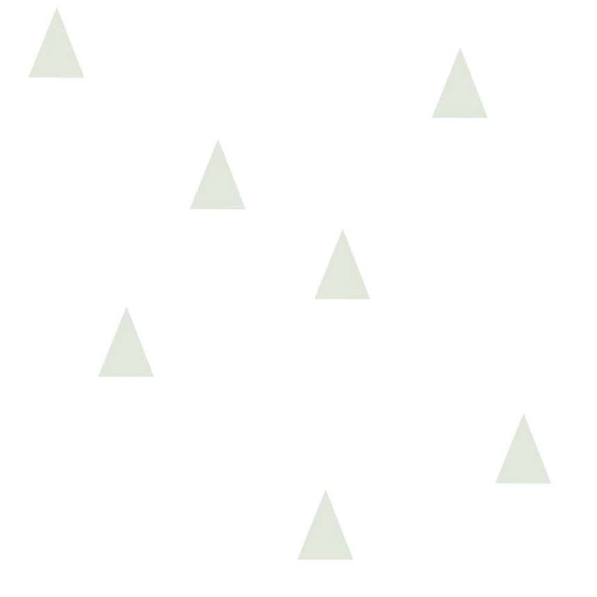 Fehér vlies tapéta zöld háromszögekkel 128868, Little Bandits, Esta