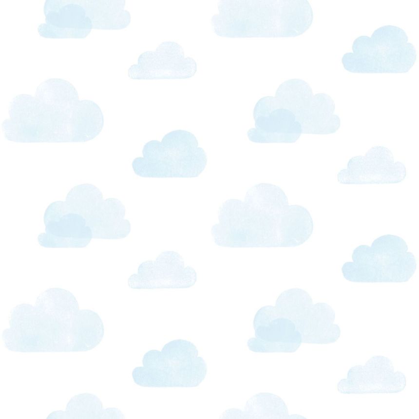 Vlies fehér tapéta kék felhőkkel 138930, Little Bandits, Esta