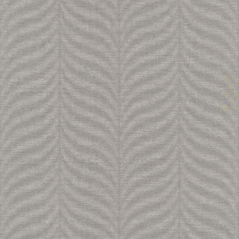 Szürke-barna vlies tapéta, grafikus madártollmintával EE1307, Elementum, Grandeco