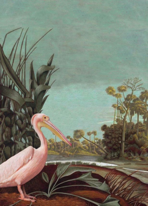 Vlies poszter tapeta - madarak, pelikán, természet 158948, 200x279cm, Paradise, Esta
