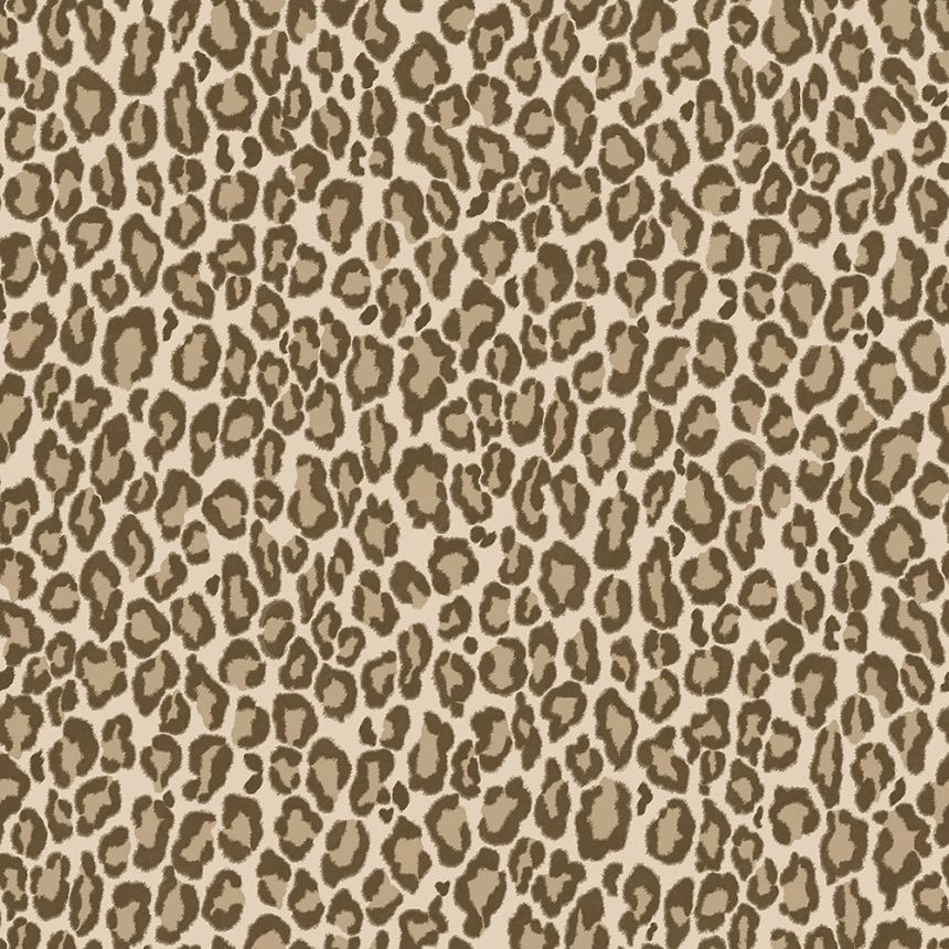 Vlies barna tapéta - leopárd bőr utánzata 139152, Paradise, Esta Home